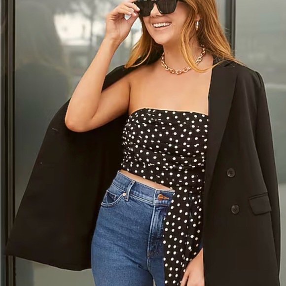 Express Supersoft Double Knit Double Breasted Blazer Oversized Boyfriend CAMEL - Picture 12 of 12